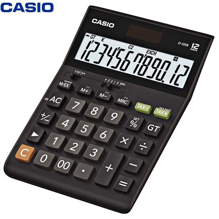 Máy tính Casio D-120F, Bảo hành 7 năm - Hàng chính hãng Bitex