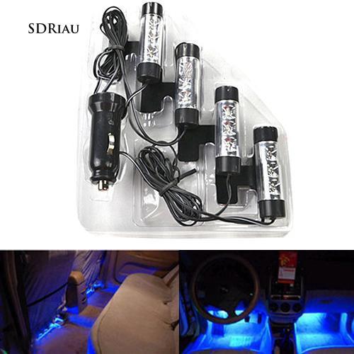Set 4 bóng đèn sạc trang trí xe hơi 4 trong 1