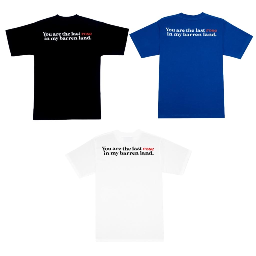 Áo thun, áo thun polo Rose Basic Tee unisex nam nữ from rộng, tay lỡ, cổ tròn màu xanh, đen, trắng.