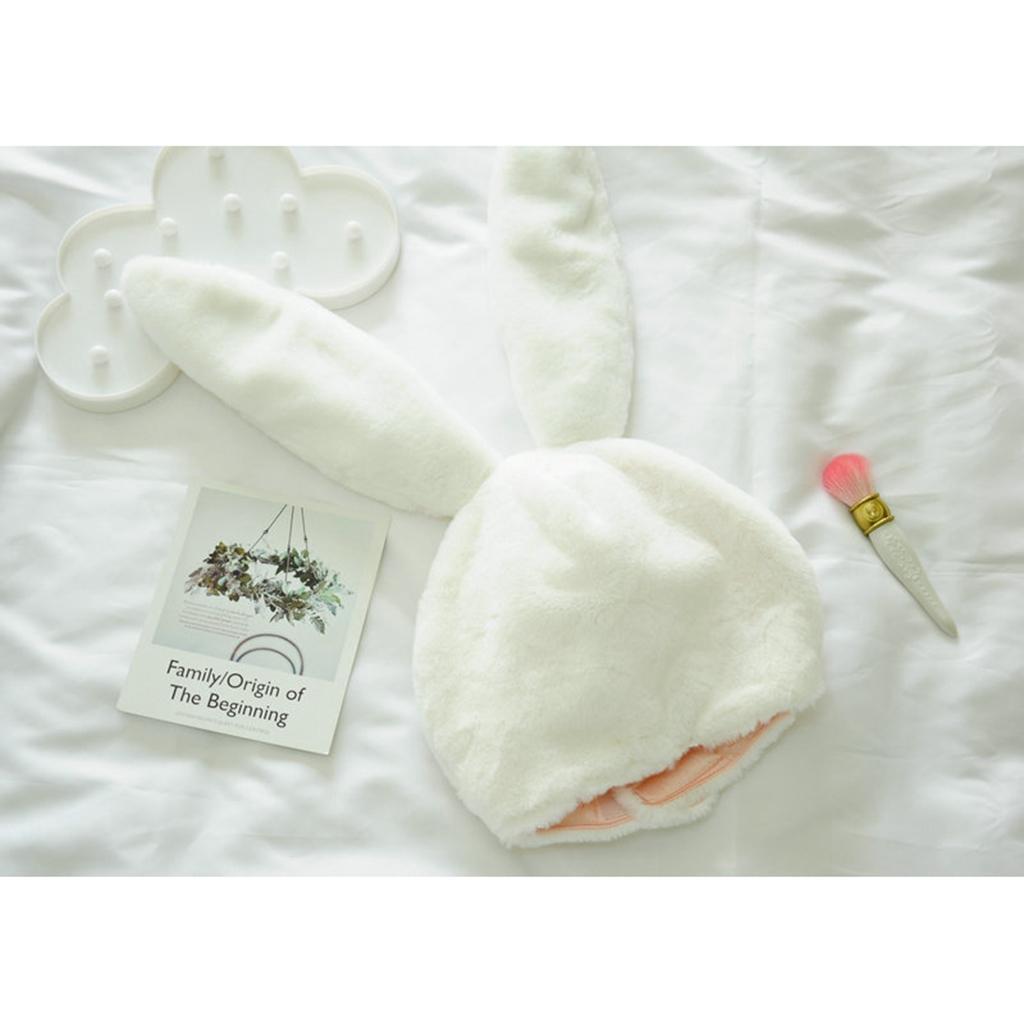 Women Girls Warm Rabbit Ear Moving Jumping Hat Plush Hat