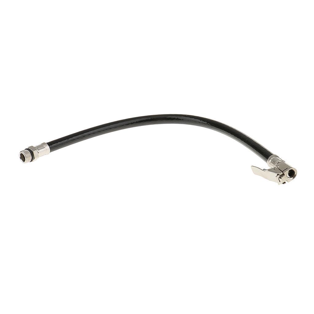 Motorcycle Car Tyre Air Pump Inflator 1/4" Rubber Air Pipe Hose & Zinc Valve