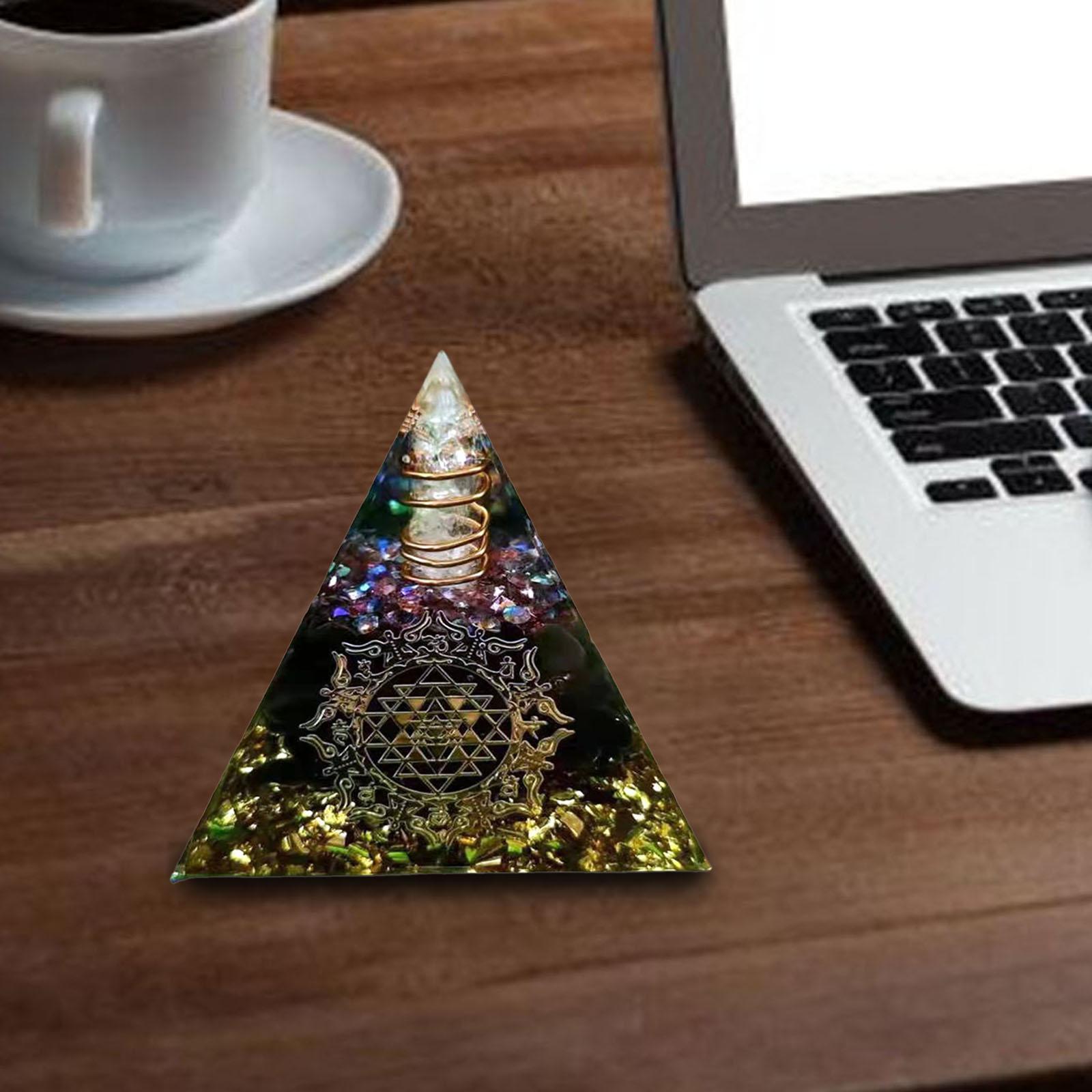 6x6 chakras Orgone Pyramid Energy Reiki crystal Heal Amethyst Pyramid
