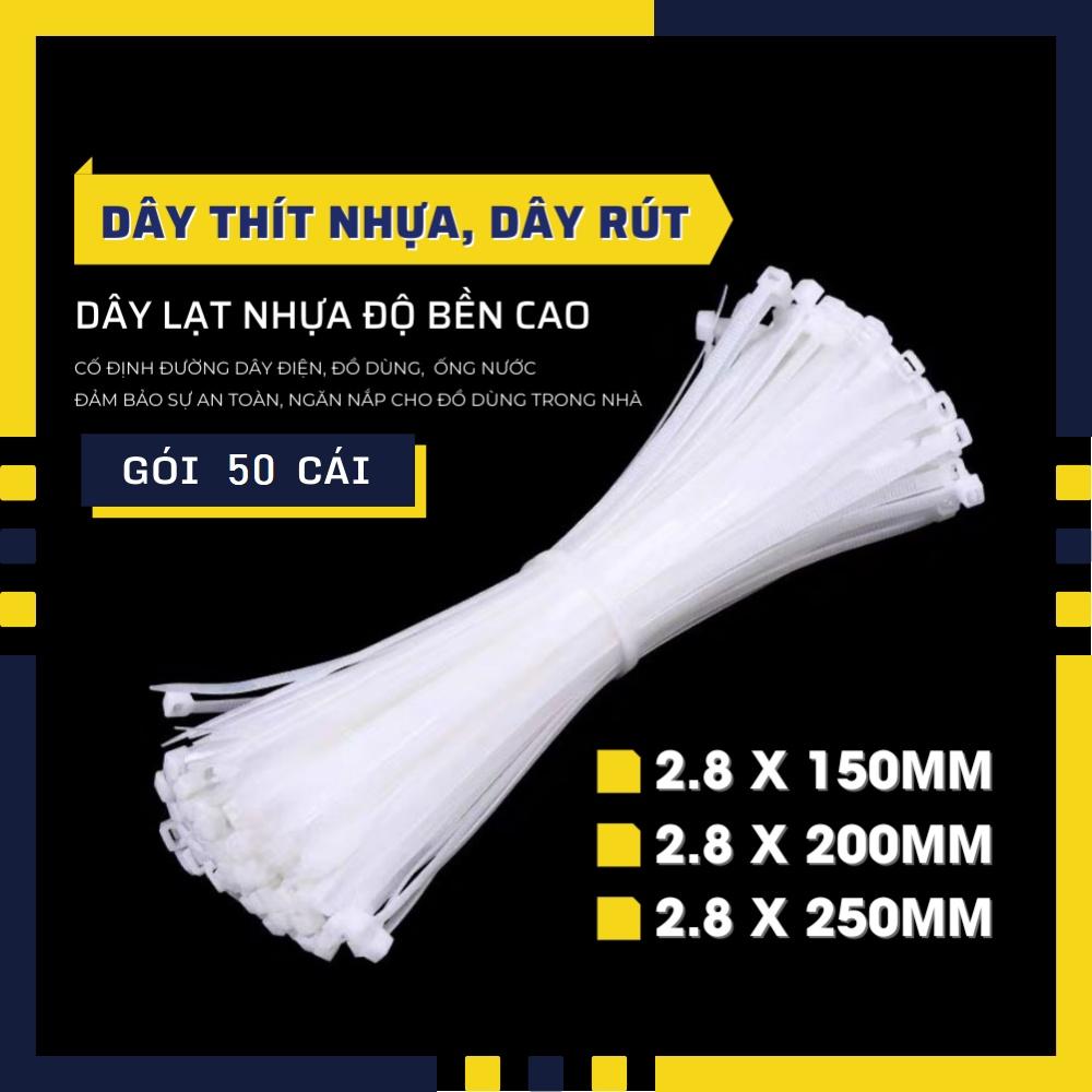 50 Dây thít nhựa lạt thít nhựa hay dây rút nhựa. nhiều gia đình, các doanh nghiệp sản xuất hay công ty dược,thủy hải sản