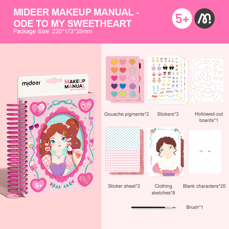 Đồ chơi Sổ Tay Trang Điểm và Tô Màu Nước - Mideer Makeup Manual