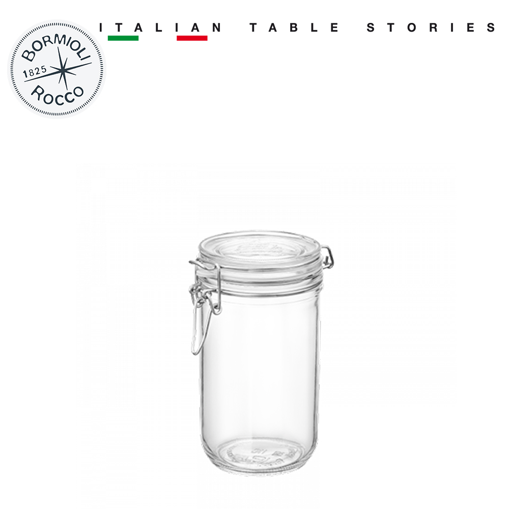 [ITALY] Hũ thủy tinh nắp cài FIDO thân cao 750ml đựng ngũ cốc, đồ khô, đựng hạt - Bormioli Rocco