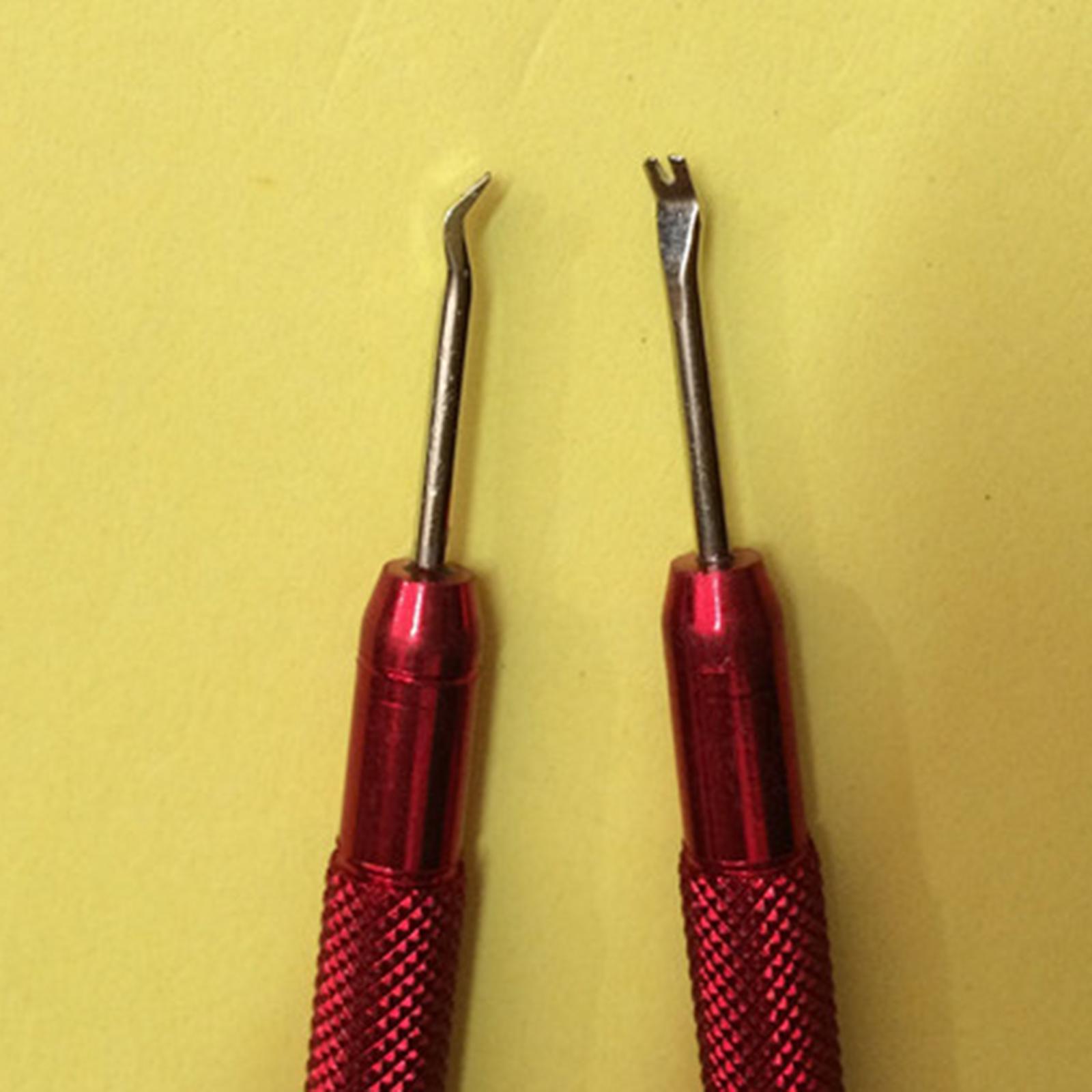 2x Link Pin Removal Bar Tool Set for Watch Wrist Bands Removal red
