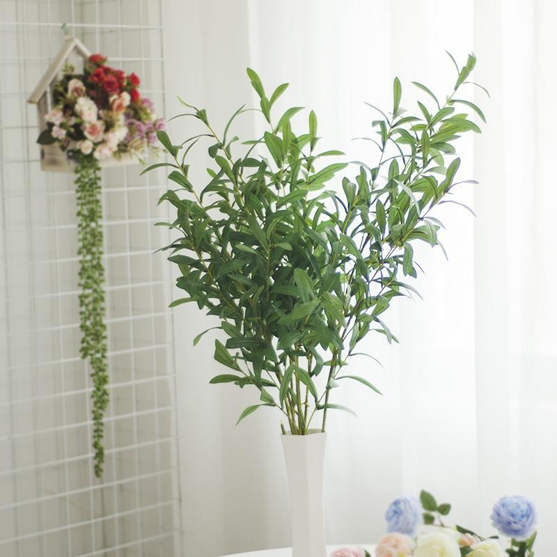 Lá điểm bình hoa, cành oliu giả trang trí nhà cửa, spa, khách sạn, nhà hàng