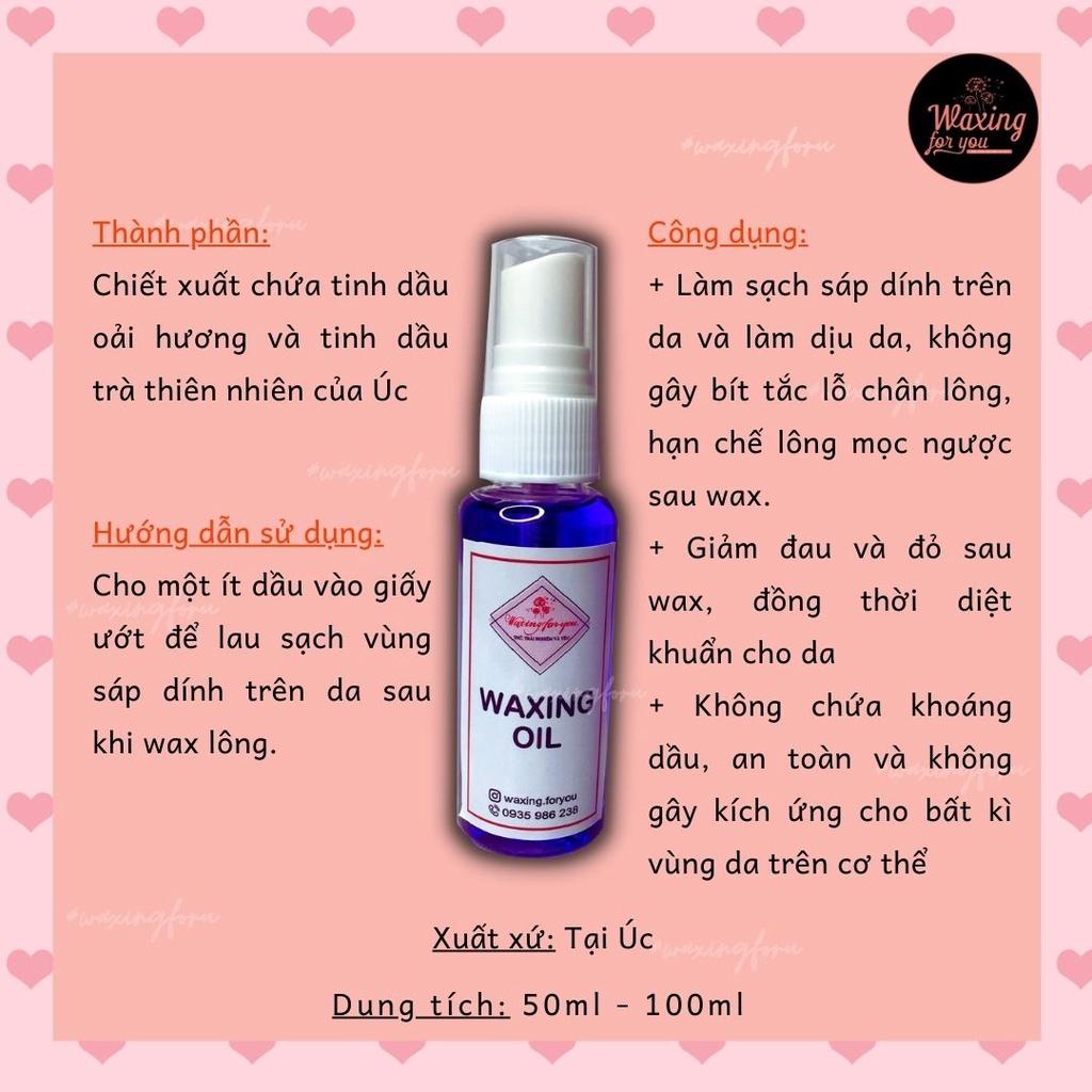 WAXING OIL - DẦU DƯỠNG SAU WAX JAX WAX - DẦU LAU SÁP DÍNH TRÊN DA