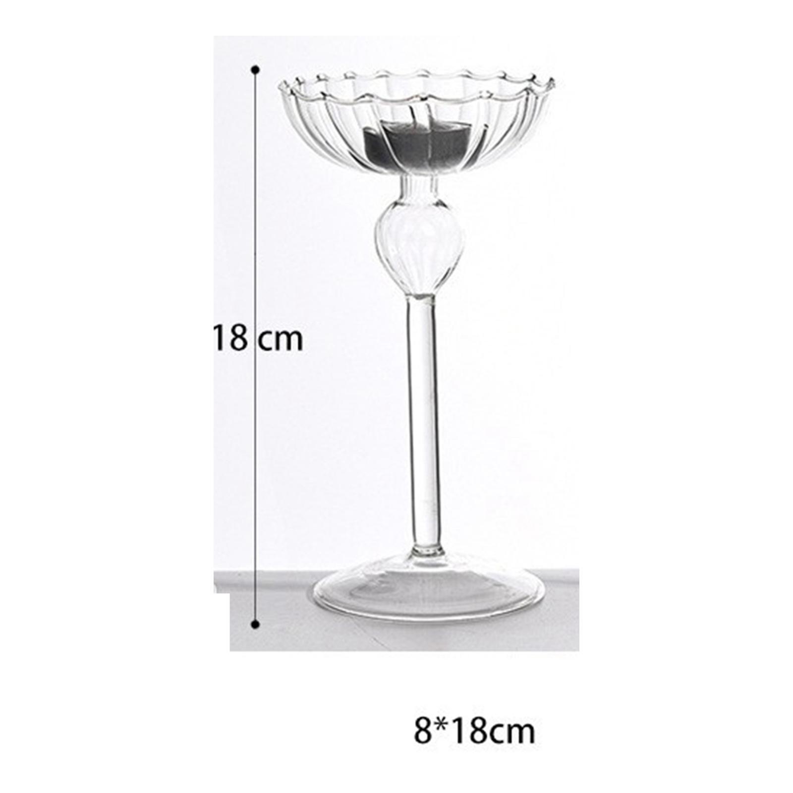 Creative Tealight Candle Holders Glass Candlestick Stand Pillar Candle Holder for Wedding Birthday Festival Housewarming Decor