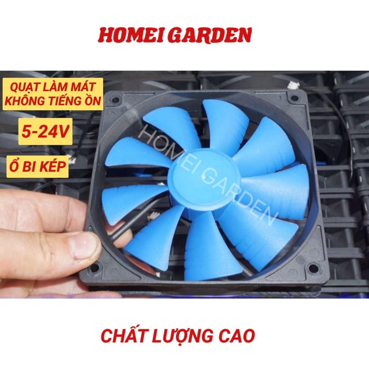 Quạt làm mát điện áp rộng 5V-24V, quạt làm mát không ồn, ổ bi đôi - G0014