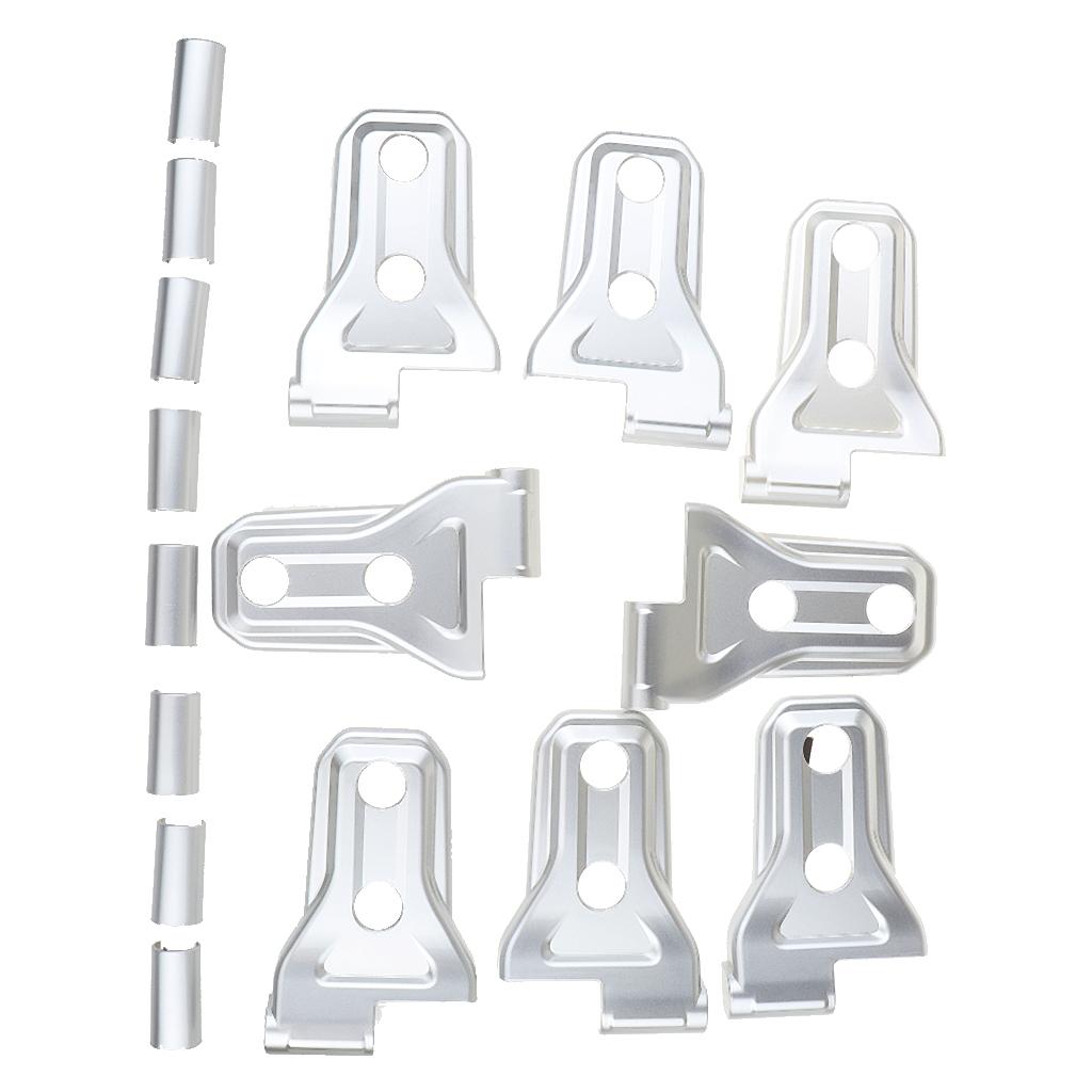 8Pcs Silver Door Hinge Covers Trim Fits for 2018 Wrangler JL Unlimited