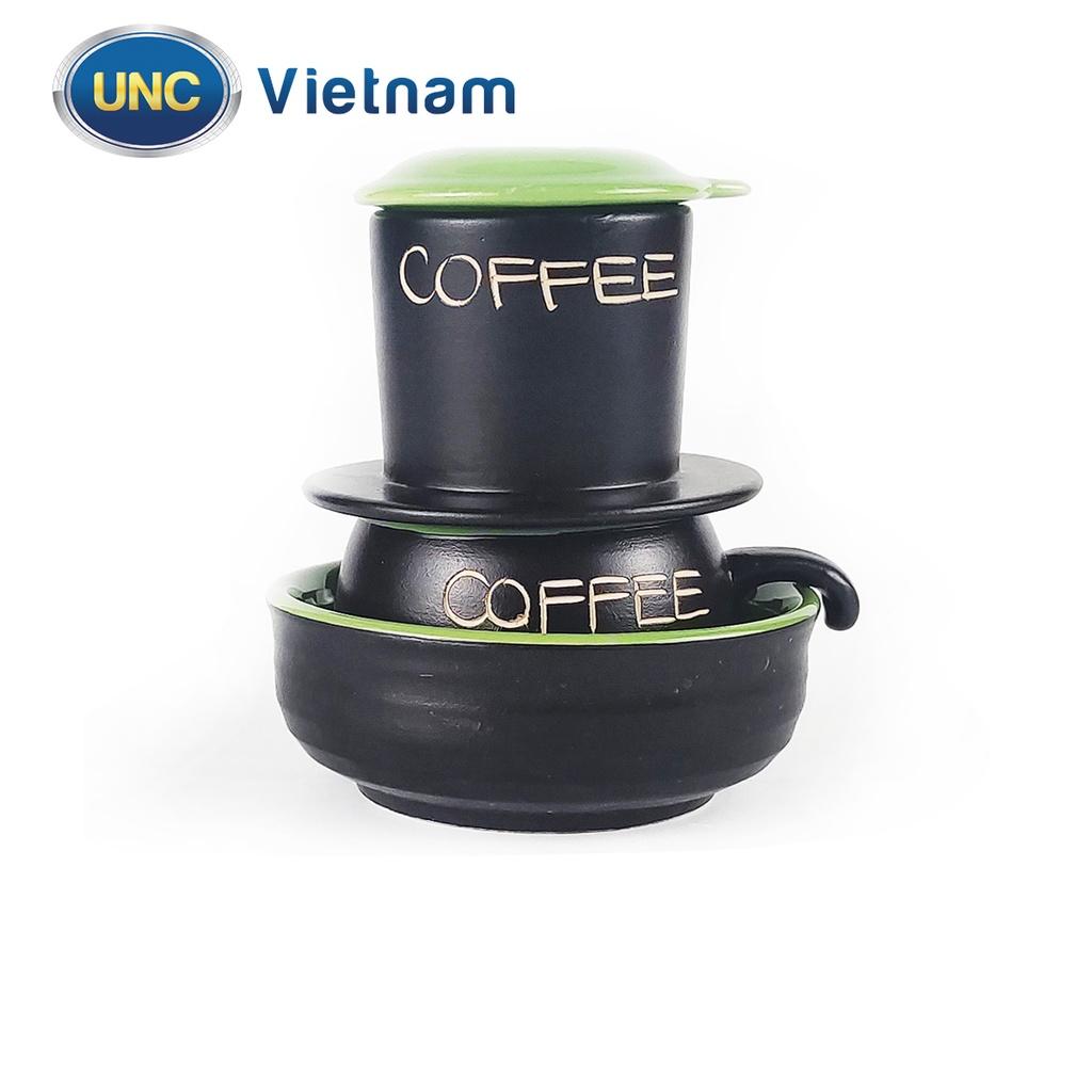 Bộ Phin Cà Phê Sứ UNC Việt Nam - Sử dụng bát giữ nhiệt, nhiều màu sắc, đủ món, pha cafe sẽ ngon hơn.