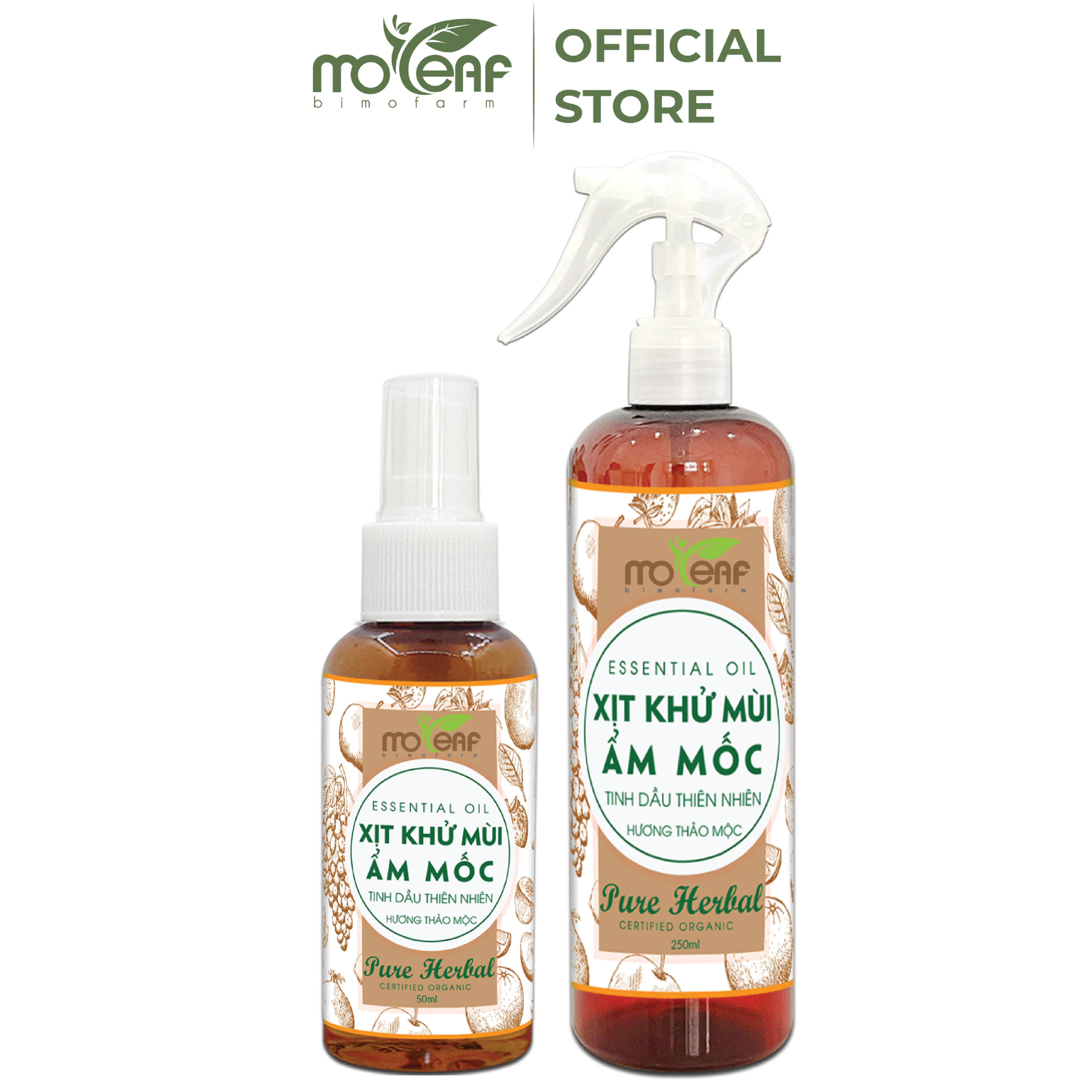 Xịt Khử Mùi ẨM MỐC Quần Áo Moleaf Mang đến cảm giác dễ chịu - Giảm bám mùi khó chịu lên quần áo, giảm mùi thức ăn, mùi khói