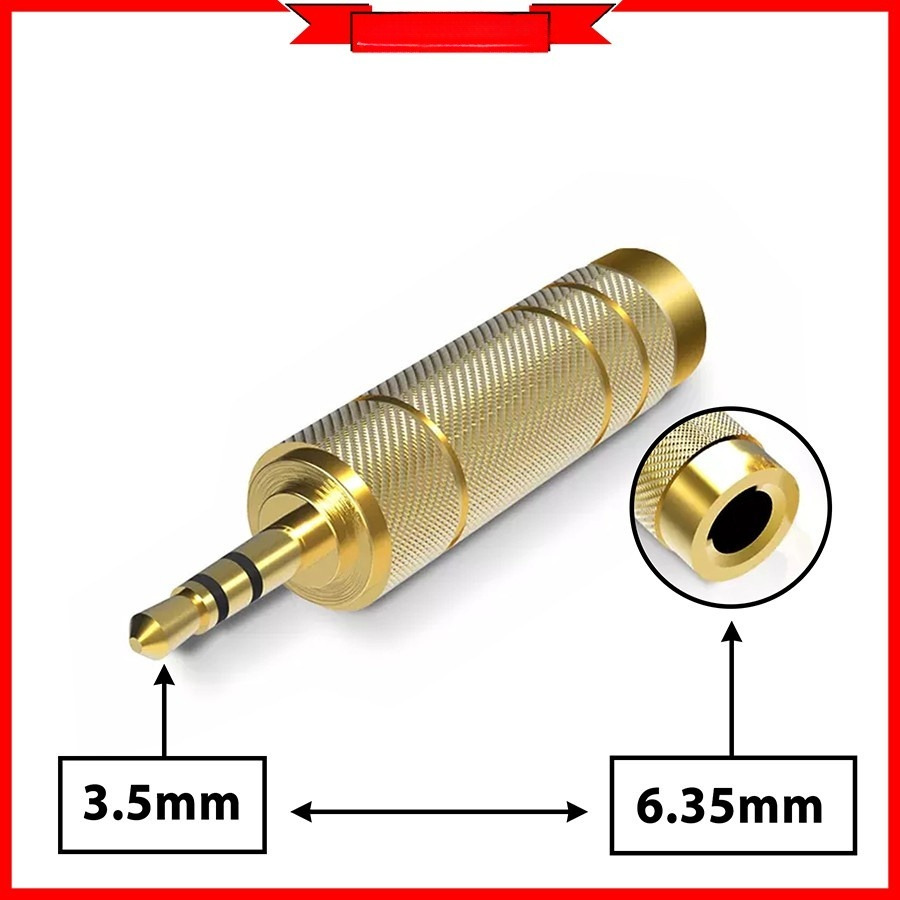 Jack nối chuyển đổi âm thanh hàng chính hãng chuyển từ 6.5mm sang 3.5mm