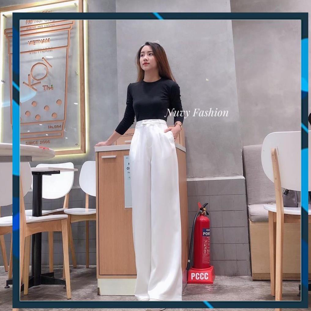 Quần ống rộng culottes xuông dài 100cm