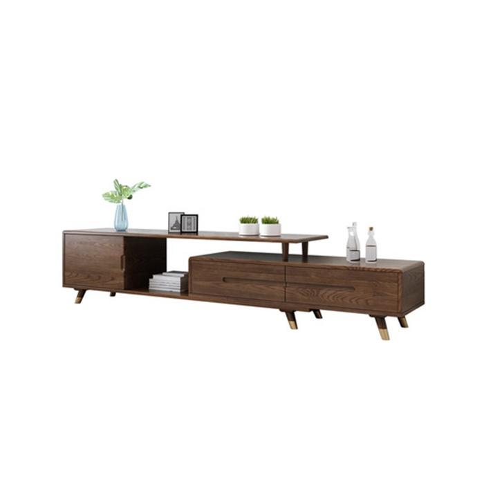 Kệ TV gỗ tự nhiên nguyên khối 180*250cm,kệ tivi gỗ tiện ích sang trọng lux-KTV05