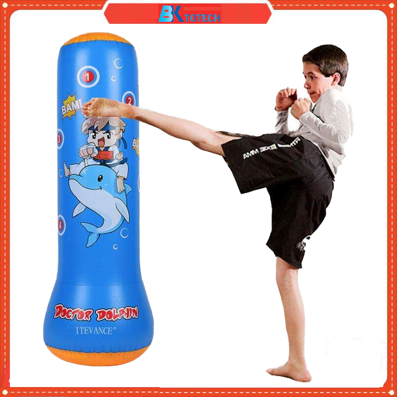 [Tặng kèm bơm] Đồ chơi Boxing bằng hơi, Đồ chơi vận động cho bé