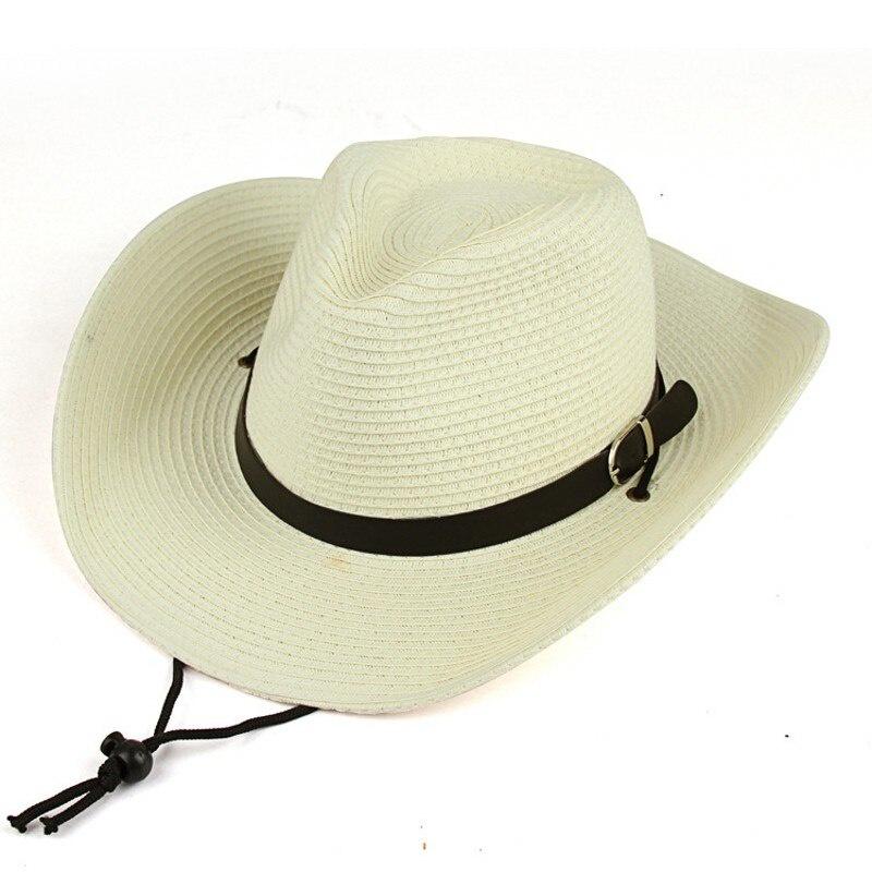 New Summer Hat Unisex Panama Hats Men Straw Cowboy Hat Beach Sun Hat Men's Western Cowboy Hats Outdoor Sun-shading Straw Hats