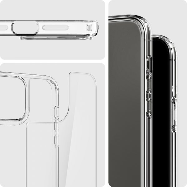 Ốp lưng Spigen Quartz.H Crystal Clear cho iPhone 13 Promax - Thiết kế trong suốt, chống sốc, chống ố, viền camera cao - Hàng chính hãng
