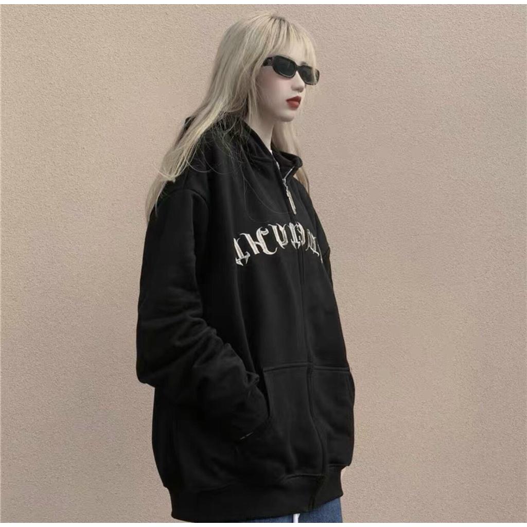 Áo khoác nỉ dây kéo form to y hình cá tính , họa tiết cực đẹp thời trang nét y hình