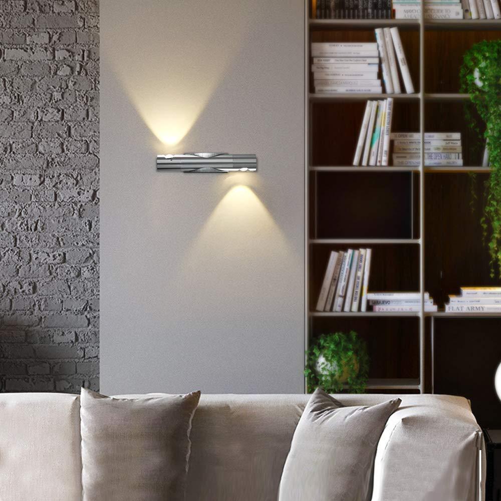 Đèn tường 6 W Bên trong và xuống đèn tường 360 độ tia sáng có thể điều chỉnh đèn tường cho phòng trẻ em, phòng khách, nhà bếp, phòng ngủ