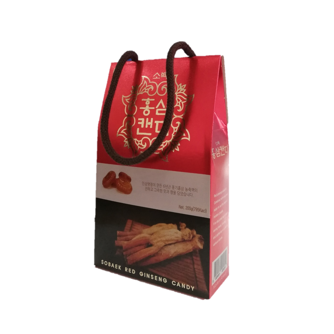 Kẹo Hồng Sâm Sobaek Candy Ginseng Hộp 200g Hàn Quốc, thơm ngon, tăng cường sức khỏe, kẹo sâm hàn quốc