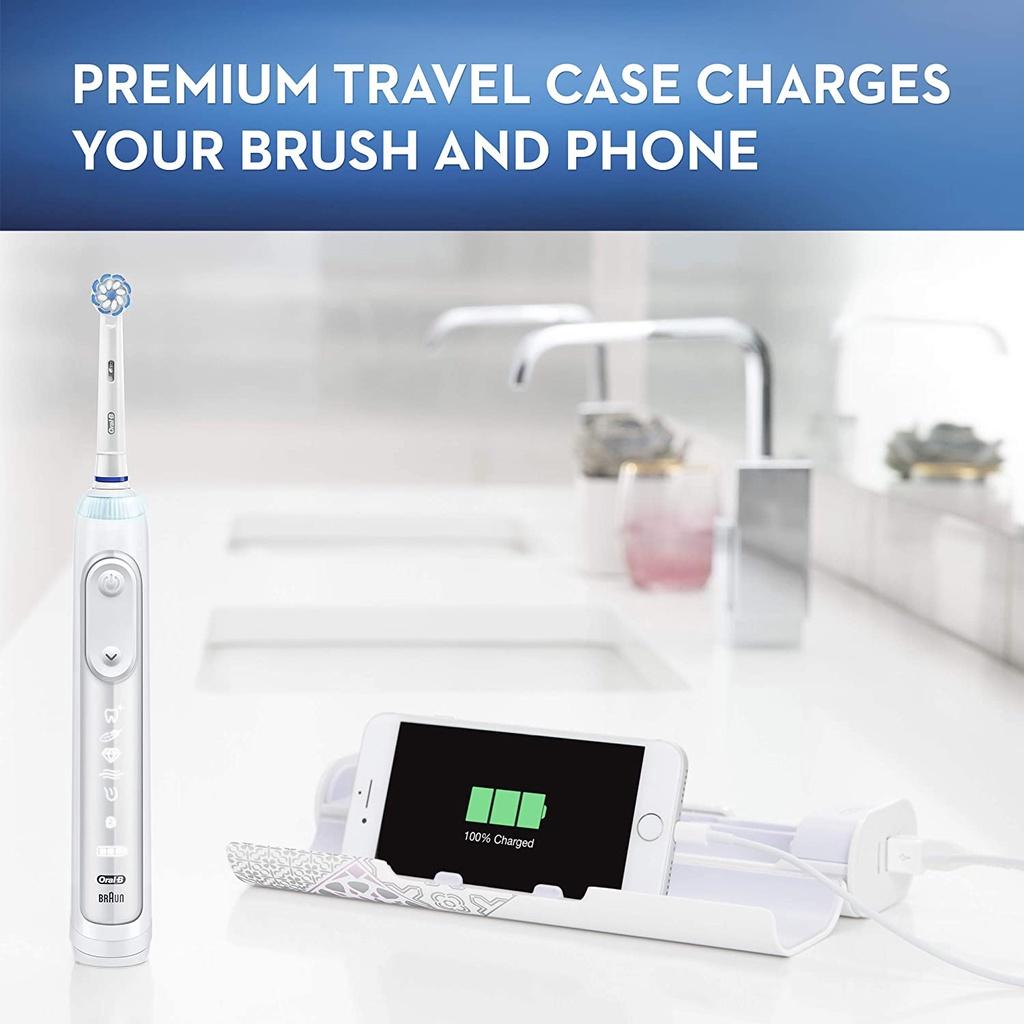 Bàn Chải Điện ORAL-B GENIUS X 20100S, Kèm 3 Đầu, Giúp Loại Bỏ 99% Vi Khuẩn, Mảng Bám, Nhập Đức, BH 12 Tháng
