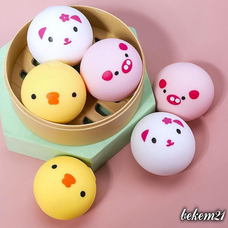 GUDETAMA SQUIShY Bánh Bao Gà Vàng Thỏ Trắng Heo Hồng Mặt Gấu Trúc cực đáng yêu mochi slime