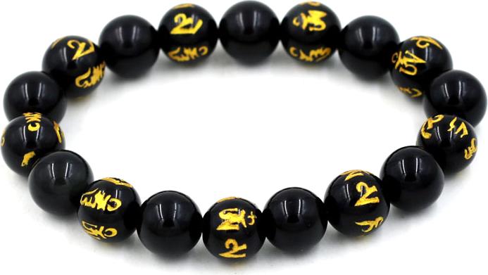 Vòng tay chuỗi hạt thạch anh đen 10 ly MSA102