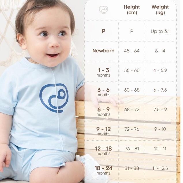 Bộ dài tay cài giữa Bu, Bubaby Bambus  0m - 9m - BBB110206 Trắng Hồng