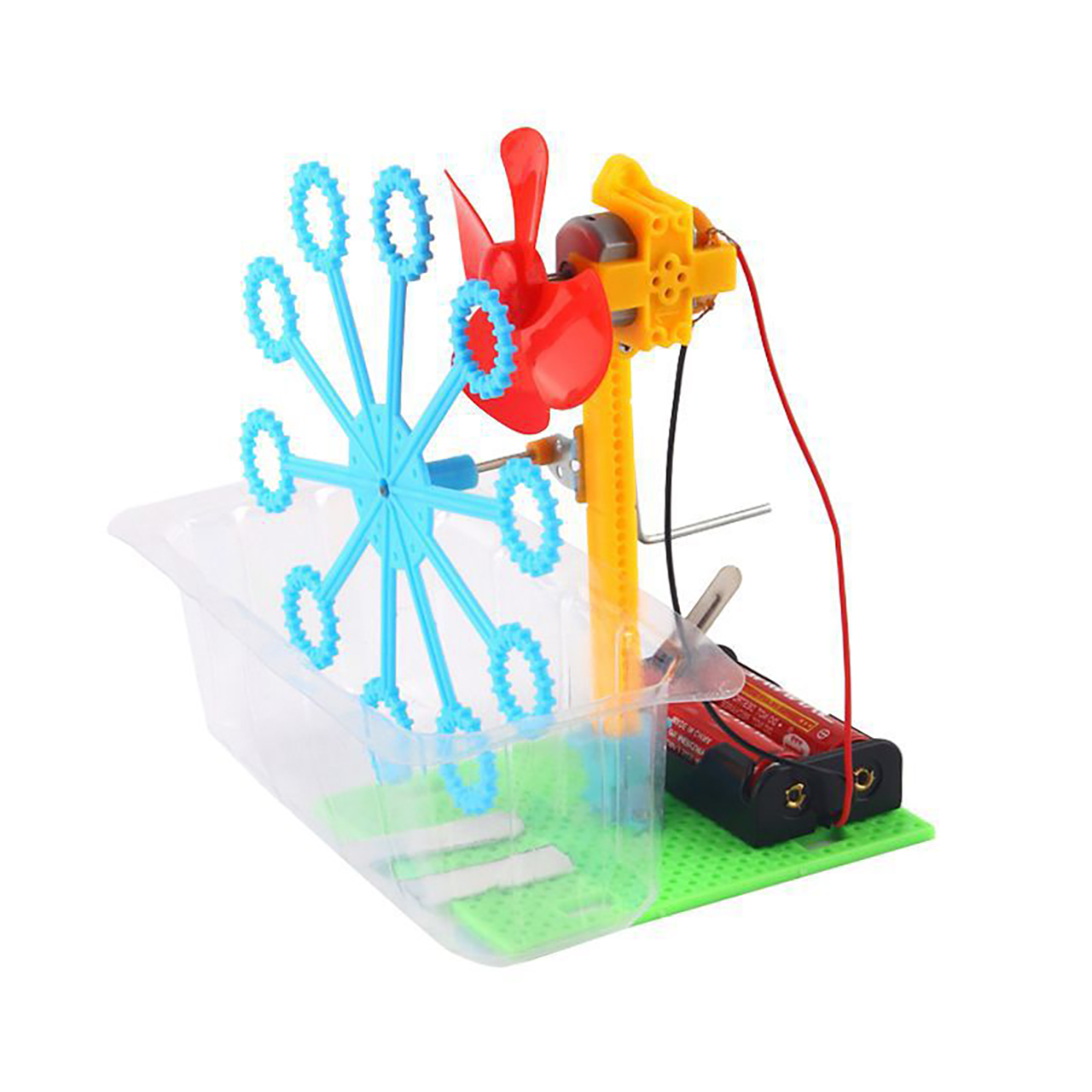 Đồ chơi trẻ em S15 thông minh sáng tạo STEM (STEAM) mô hình lắp ghép đồ chơi thổi bong bóng xà phòng