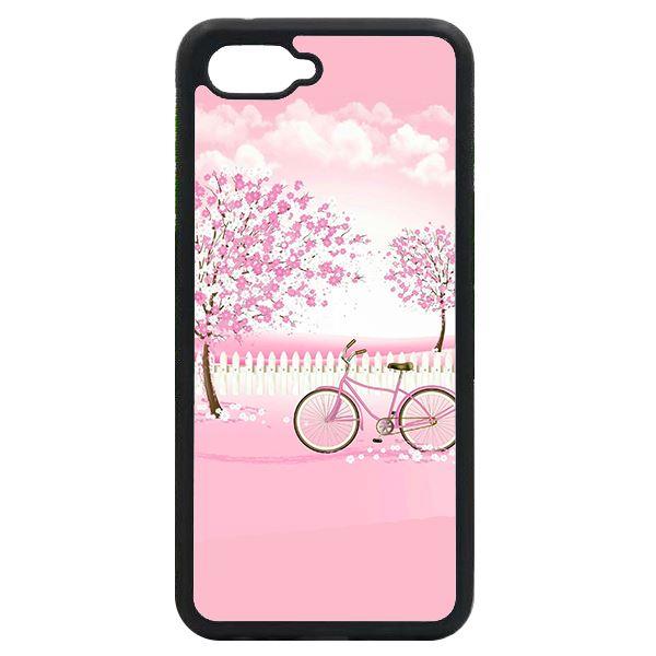 Ốp lưng điện thoại dành cho Oppo A3s Xe đạp nền hồng