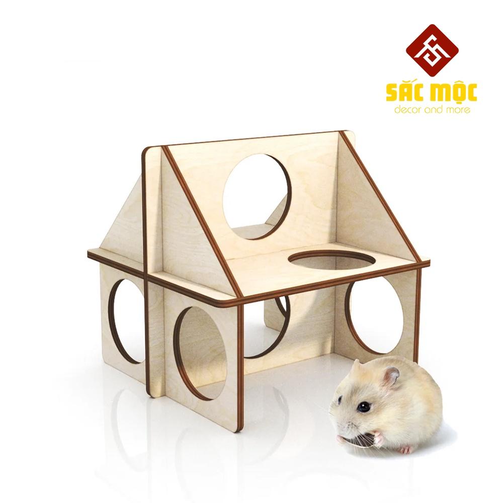 Mô Hình Nhà Tập Gym #18 Gỗ Lắp Ráp Cho Chuột Hamster Size 15*14*14 cm