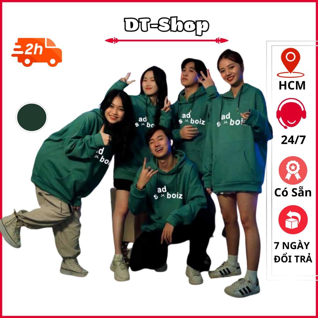 Áo Hoodie Nỉ Cao Cấp SADBOIZ màu Xanh lá