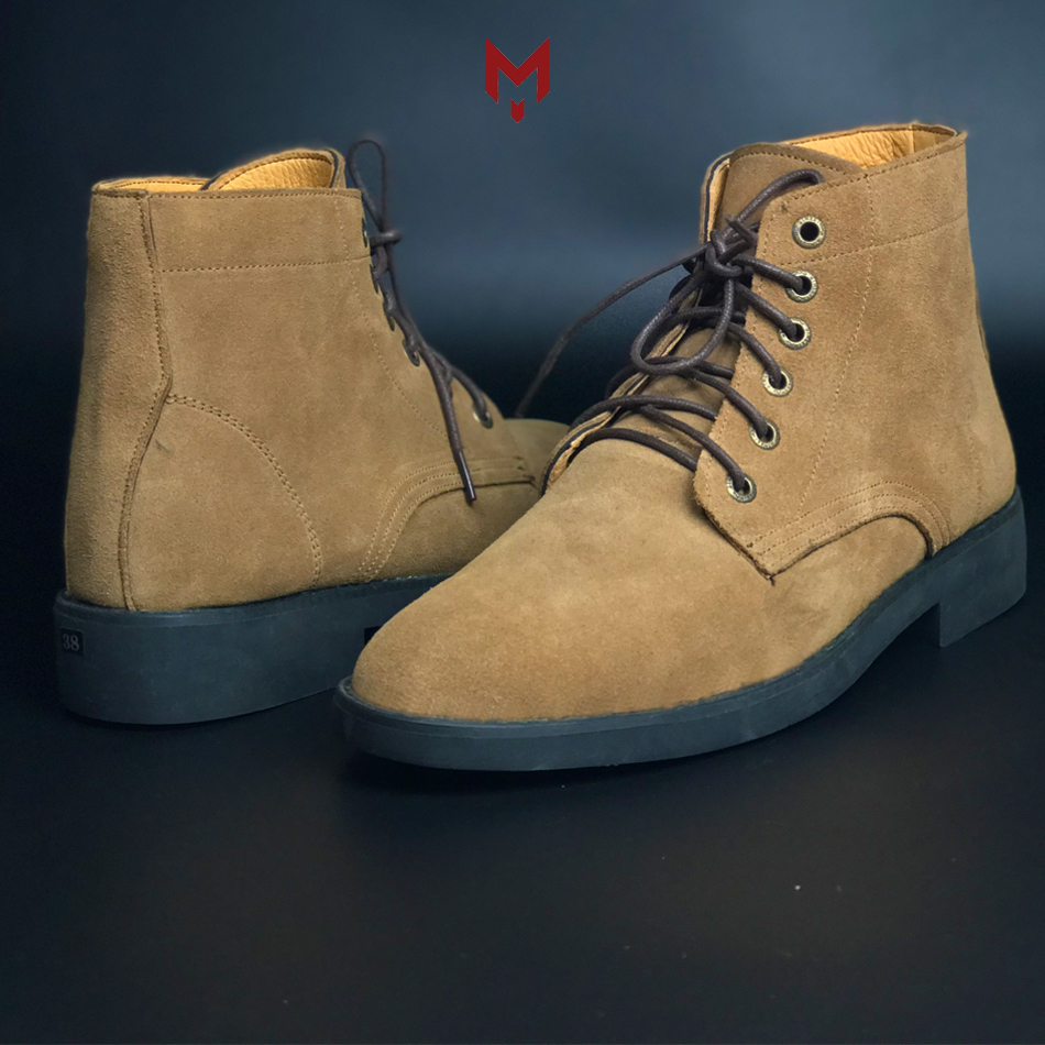 Giày nam cao cổ da bò lộn cao cấp thời trang Desert Plain Boots Mad