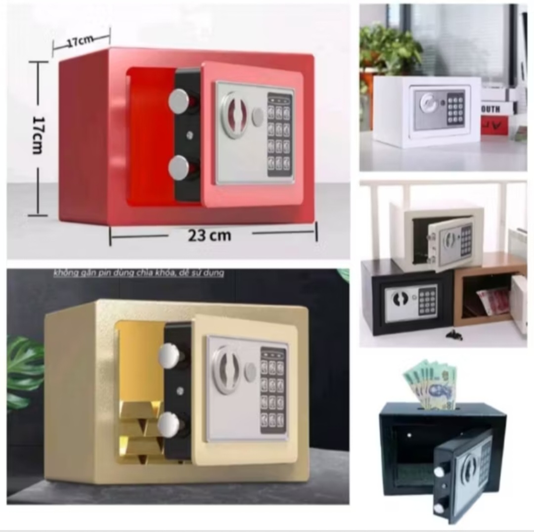 1 KÉT SẮT ĐIỆN TỬ MINI CÓ KHE BỎ TIỀN TIẾT KIỆM BẢO MẬT CAO AN TOÀN CHỐNG TRỘM