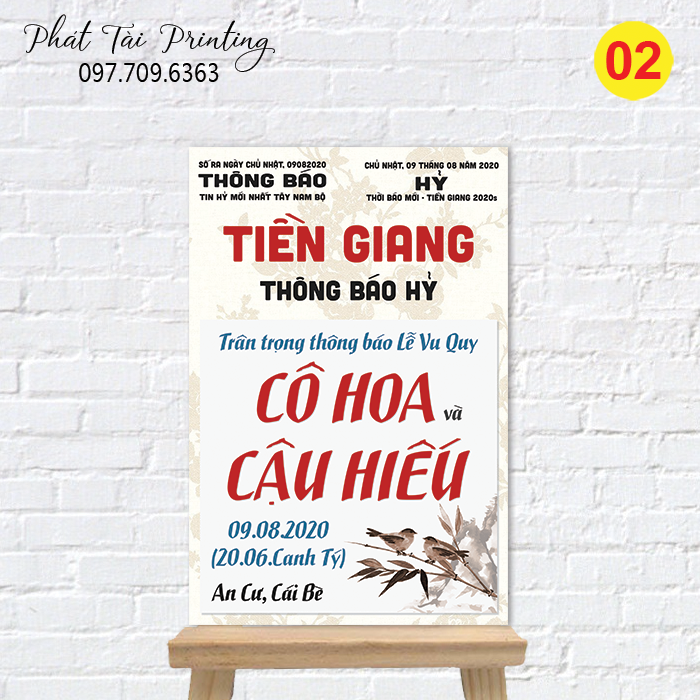 Bảng Welcome trang trí đám cưới MS 02