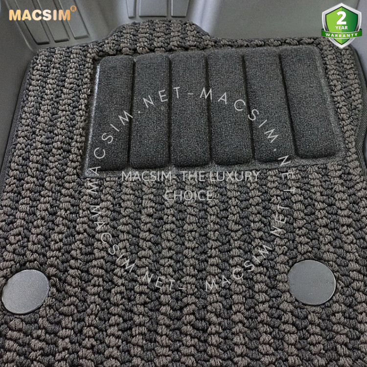Thảm lót sàn 2 lớp xe ô tô LANDROVER VELAR 2017 - 2022 Nhãn hiệu Macsim 3W chất liệu nhựa TPE đúc khuôn cao cấp - màu đen