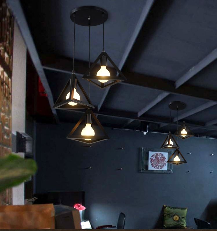 Bộ đèn thả bàn ăn PALETE kiểu dáng độc đáo trang trí nội thất - kèm bóng LED và đế ốp trần