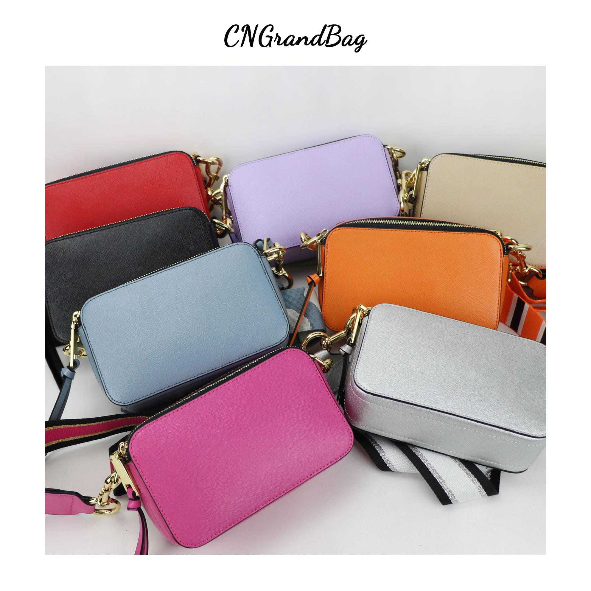 2021 Mới Tùy Chỉnh Thiết Kế Thời Trang Da Saffiano Camera Vai Nhiều Màu Sắc Cô Gái Đeo Túi Với Dây Đeo Rộng