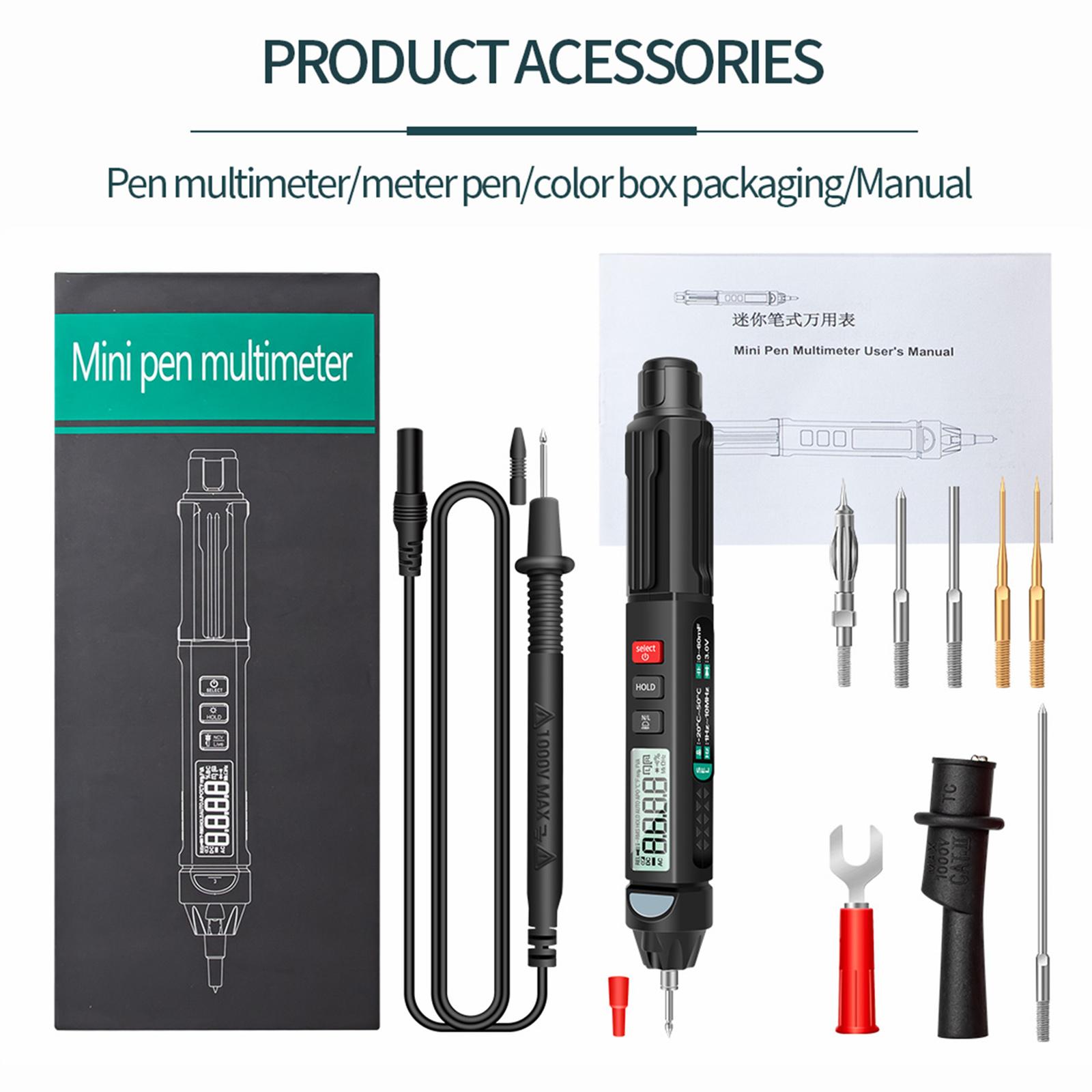 Multimeter Tester 6000 Counts AC/DC Voltage Meter Pen