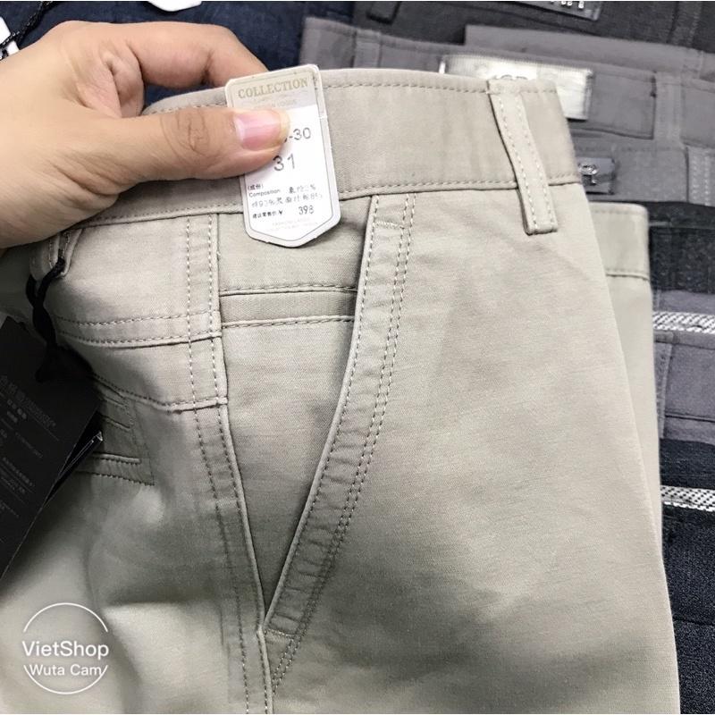Quần kaki 0 Ly nam trung niên dáng suông hàng cao cấp chất mềm dày dặn