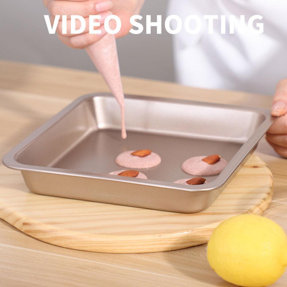 Không Dính 8 Inch Vuông Bánh Nướng Chảo Thép Carbon Khay Bánh Pizza Bánh Mì Bánh Khuôn Bánh Món Khay máy Nướng Dụng Cụ