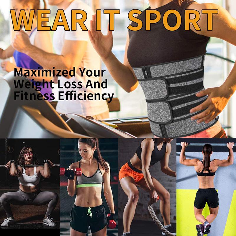 Neoprene Xông Hơi Eo Huấn Luyện Áo Mồ Hôi Dây Cho Nữ Giảm Cân Nén Tông Đơ Cắt Tập Luyện Thể Dục