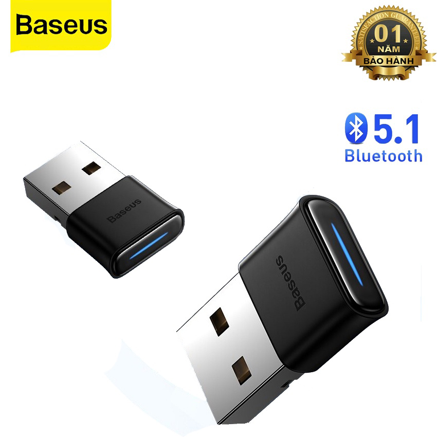 USB Bluetooth Adapter Dongle Audio Receiver Basues BA04 Tốc Độ Cao Bluetooth 5.0 Hoạt Động Tốt Trong 20m - Hàng Chính Hãng