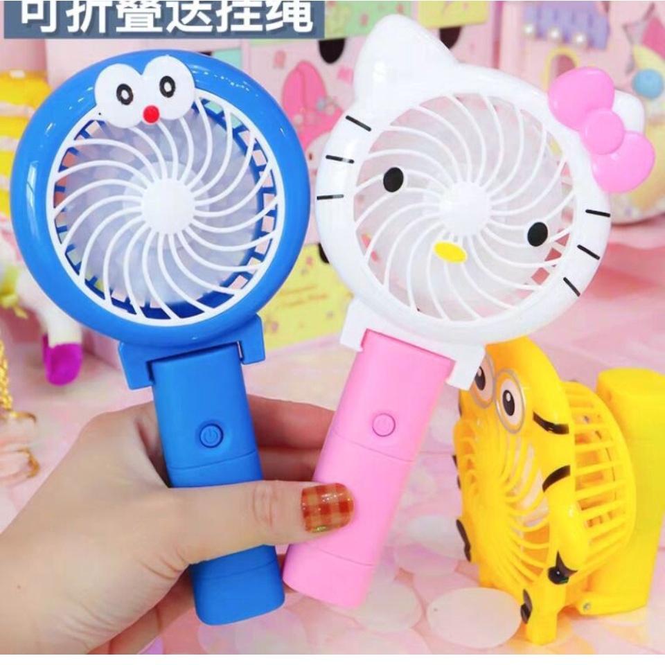 Quạt mini sạc điện 3 tốc độ gió siêu mát hình Doremon dễ thương cho bé - Quạt mini cầm tay gấp gọn tiện lợi - Yumeshop94