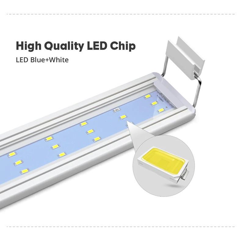Đèn led 3 dãy, 4 dãy cho hồ thủy sinh, hồ cá cảnh, tôm tép kích thước 30-40cm