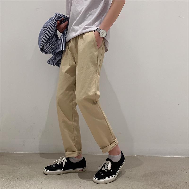 Quần Baggy Kaki Nam Hàn Quốc Ống Suông Unisex