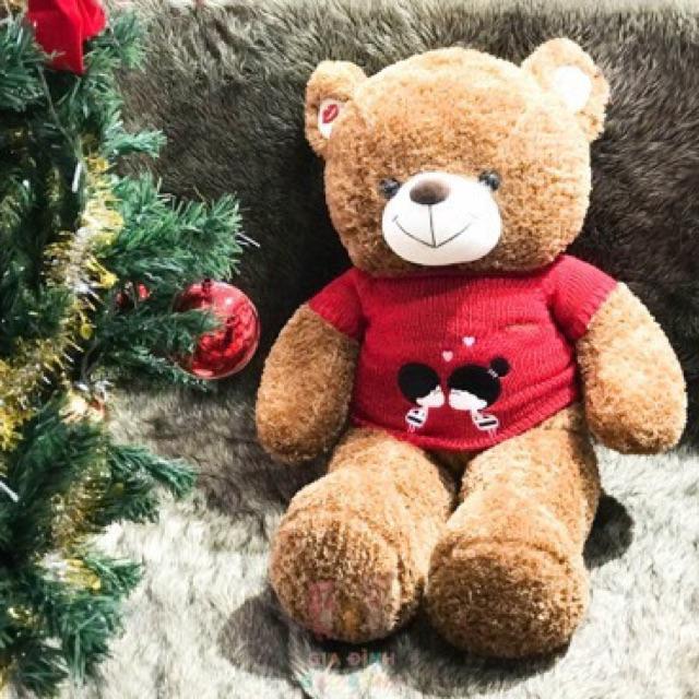 Gấu bông Teddy áo kiss lông xù cao cấp