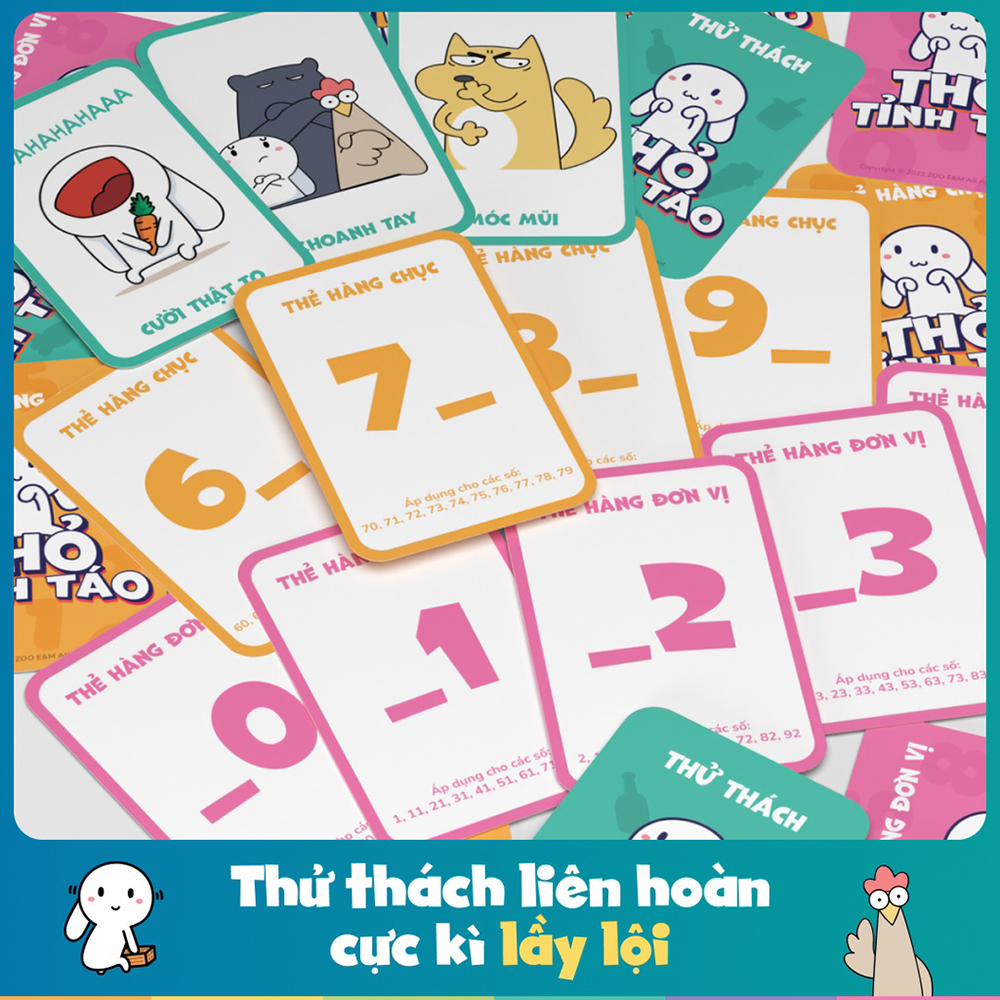 Trò chơi mới đón hè THỎ TỈNH TÁO - Party game mới toanh siêu vui nhộn - Board Game VN